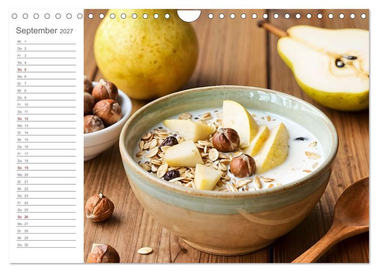 Produktbild: MorgenM&uuml;sli - Ein Jahr voller Farbe und Genuss (Wandkalender 2027 DIN A4 quer), CALVENDO Monatskalender