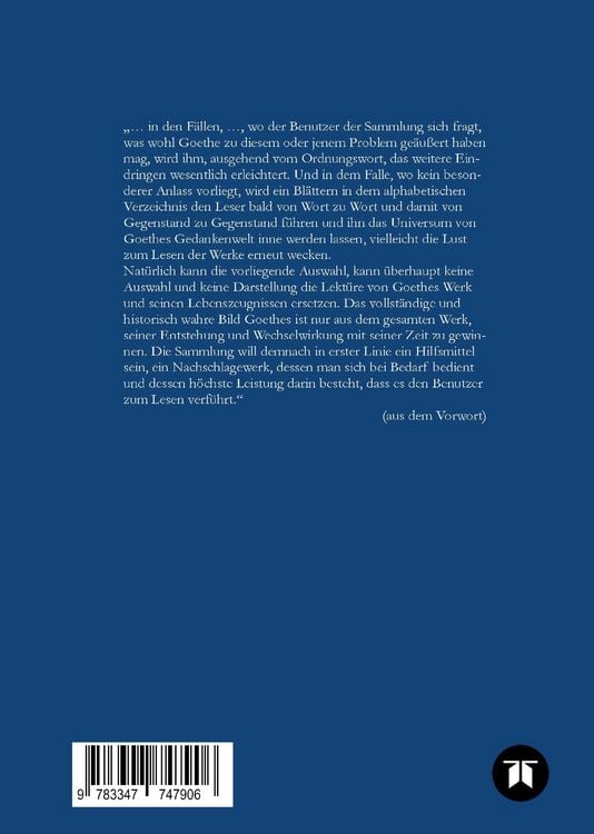 Produktbild: Goethe. Gedanken und Ausspr&uuml;che
