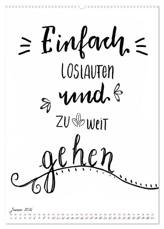 Produktbild: Spruch-Reich-handgeschriebene Spr&uuml;che von frech bis weise (Wandkalender 2026 DIN A2 hoch), CALVENDO Monatskalender
