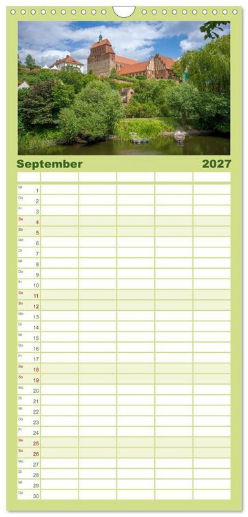 Produktbild: Familienplaner 2027 - Sachsen-Anhalt - Eine Sch&ouml;nheit in der Mitte Deutschlands mit 5 Spalten (Wandkalender, 21 x 45 cm) CALVENDO