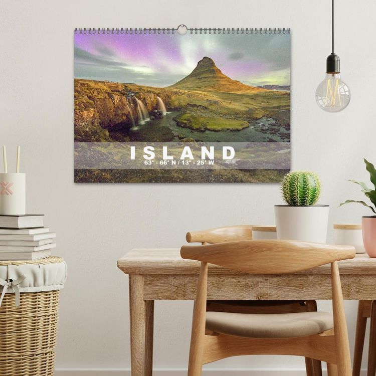 Produktbild: ISLAND 63&deg; - 66&deg; N / 13&deg; - 25&deg; W (Wandkalender 2026 DIN A3 quer), CALVENDO Monatskalender