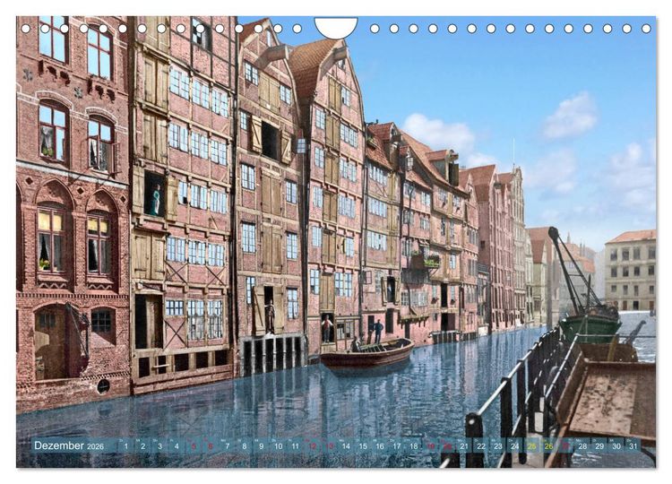 Produktbild: Hamburg zur Kaiserzeit - Fotos neu restauriert und koloriert (Wandkalender 2026 DIN A4 quer), CALVENDO Monatskalender