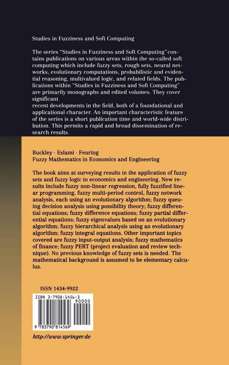 Produktbild: Fuzzy Mathematics in Economics and Engineering