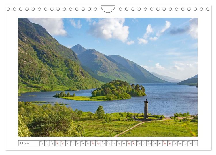 Produktbild: Schottland - eine Rundreise (Wandkalender 2026 DIN A4 quer), CALVENDO Monatskalender