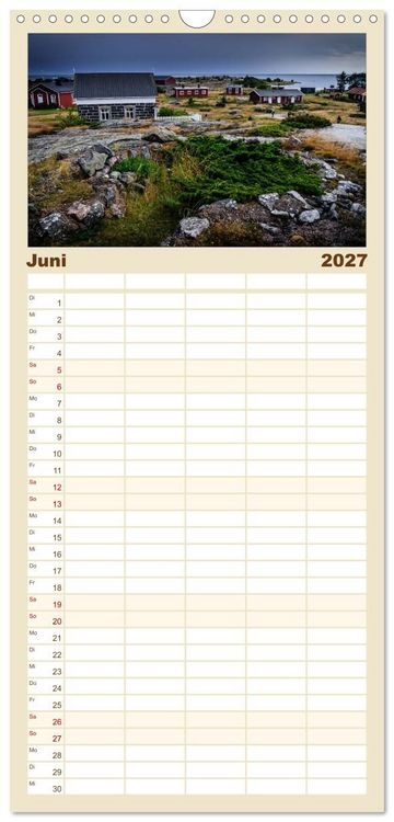 Produktbild: Familienplaner 2027 - Finnlands raue Sch&ouml;nheit mit 5 Spalten (Wandkalender, 21 x 45 cm) CALVENDO