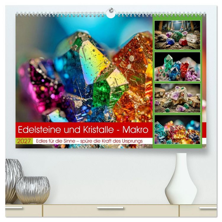 Produktbild: Edelsteine und Kristalle - Makro (hochwertiger Premium Wandkalender 2027 DIN A2 quer), Kunstdruck in Hochglanz