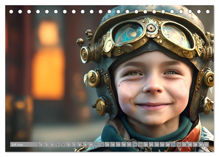 Produktbild: Starke Jungen - Steampunk Welten (Tischkalender 2026 DIN A5 quer), CALVENDO Monatskalender