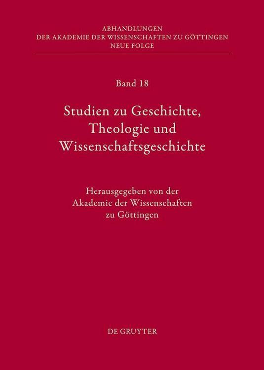 Produktbild: Studien zu Geschichte, Theologie und Wissenschaftsgeschichte