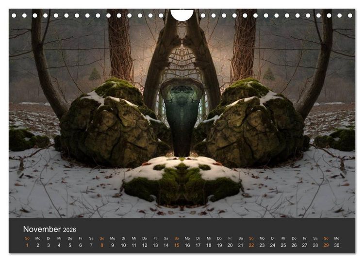 Produktbild: Spiegelwelten - Im Reich der Naturwesen (Wandkalender 2026 DIN A4 quer), CALVENDO Monatskalender