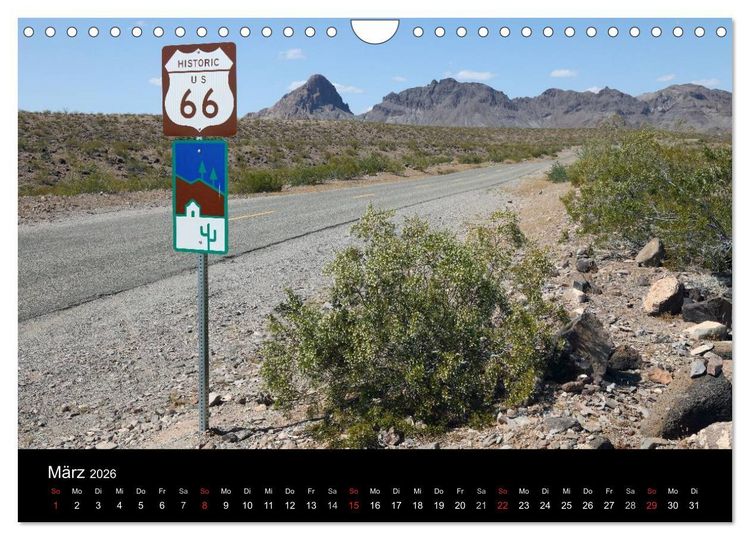 Produktbild: Route 66 im S&uuml;dwesten (Wandkalender 2026 DIN A4 quer), CALVENDO Monatskalender