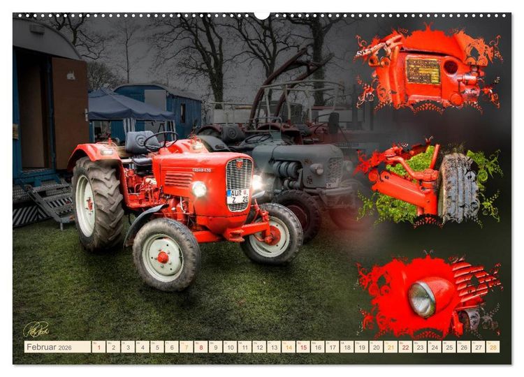 Produktbild: Oldtimer - Traktoren Parade (hochwertiger Premium Wandkalender 2026 DIN A2 quer), Kunstdruck in Hochglanz