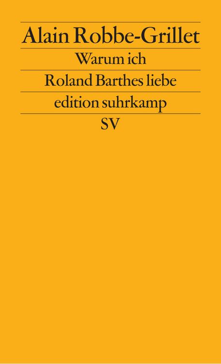 Produktbild: Warum ich Roland Barthes liebe