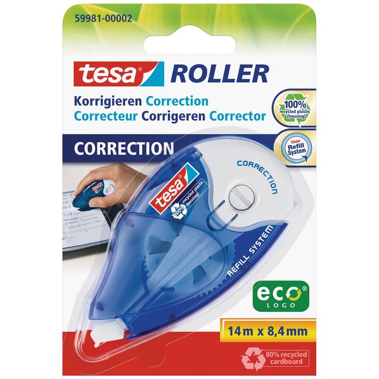 Produktbild: TESA&reg; Korrekturroller ecoLogo&reg;, 8,4 mm x 14 m Abroller Blister