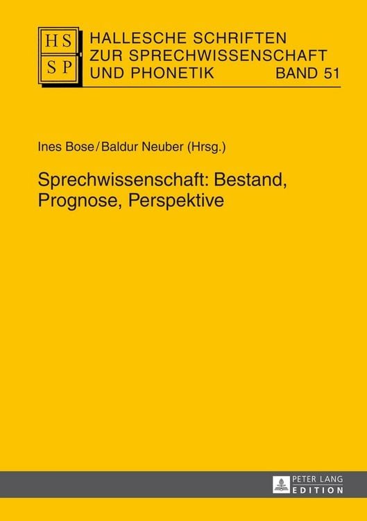 Produktbild: Sprechwissenschaft: Bestand, Prognose, Perspektive