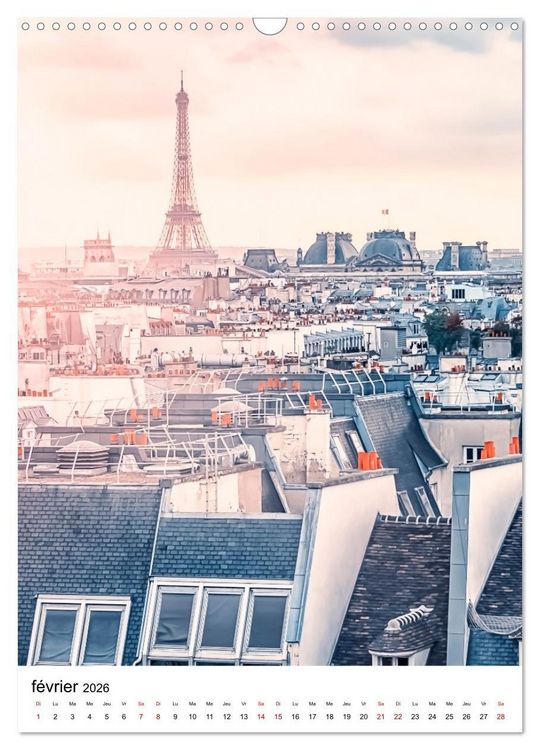 Produktbild: Visite de Paris (Calendrier mural 2026 DIN A3 horizontal), CALVENDO calendrier mensuel