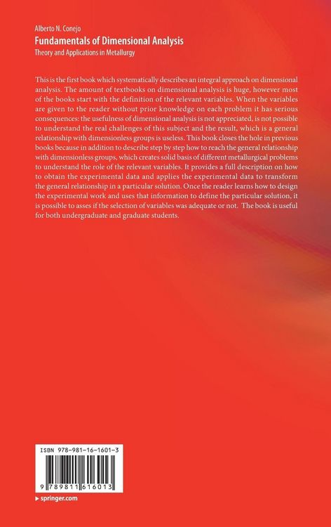 Produktbild: Fundamentals of Dimensional Analysis