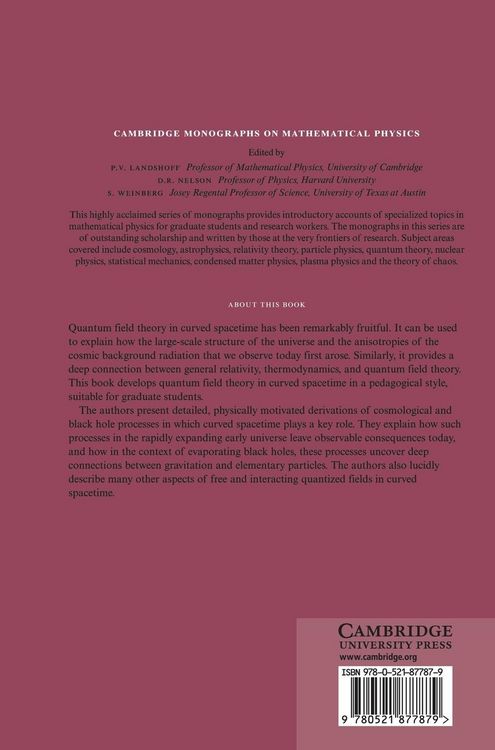 Produktbild: Quantum Field Theory in Curved Spacetime