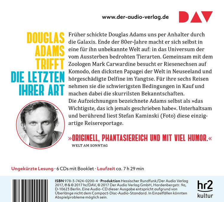Produktbild: Die Letzten ihrer Art. Eine Reise zu den aussterbenden Tieren unserer Erde