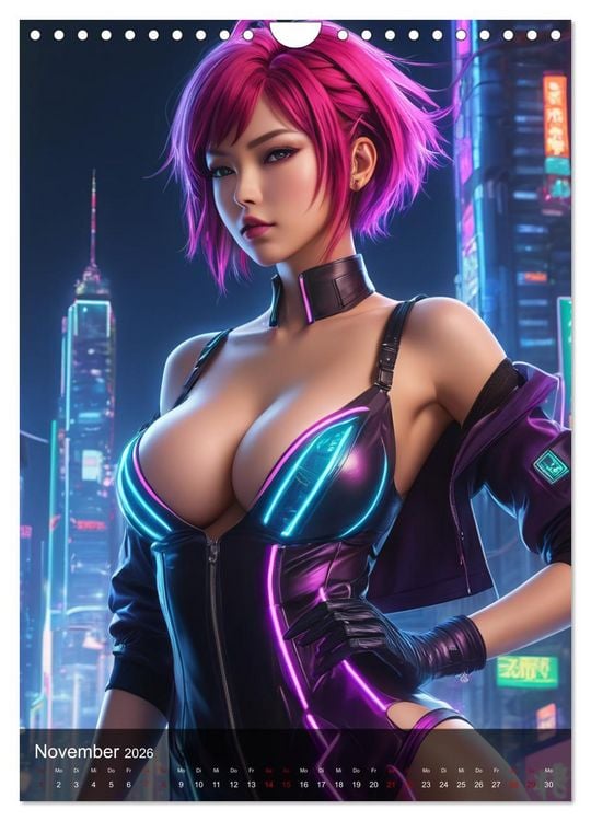 Produktbild: Sexy Manga Girls (Wandkalender 2026 DIN A4 hoch), CALVENDO Monatskalender