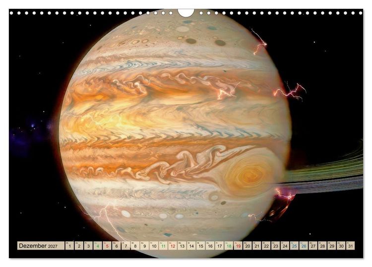 Produktbild: Jupiter, Motive inspiriert vom gr&ouml;&szlig;ten Planeten unseres Sonnensystems (Wandkalender 2027 DIN A3 quer), CALVENDO Monatskalender