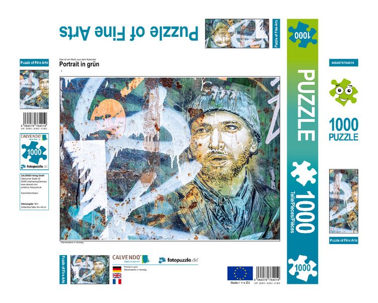 Produktbild: CALVENDO Puzzle Portrait in gr&uuml;n | 1000 Teile Lege-Gr&ouml;&szlig;e 64x48cm Foto-Puzzle f&uuml;r gl&uuml;ckliche Stunden