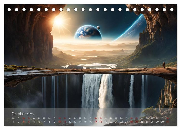 Produktbild: Epische Aussichten (Tischkalender 2026 DIN A5 quer), CALVENDO Monatskalender