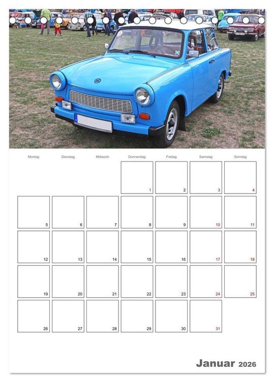 Produktbild: Ost-Oldtimer in Magdeburg (Tischkalender 2026 DIN A5 hoch), CALVENDO Monatskalender