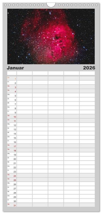 Produktbild: Familienplaner 2026 - Wunder der Milchstra&szlig;e mit 5 Spalten (Wandkalender, 21 x 45 cm) CALVENDO