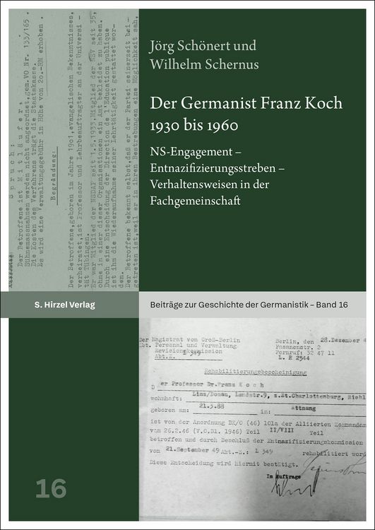 Produktbild: Der Germanist Franz Koch 1930 bis 1960