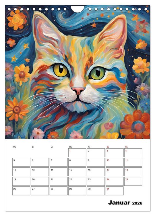 Produktbild: Katzenmagie (Wandkalender 2026 DIN A4 hoch), CALVENDO Monatskalender