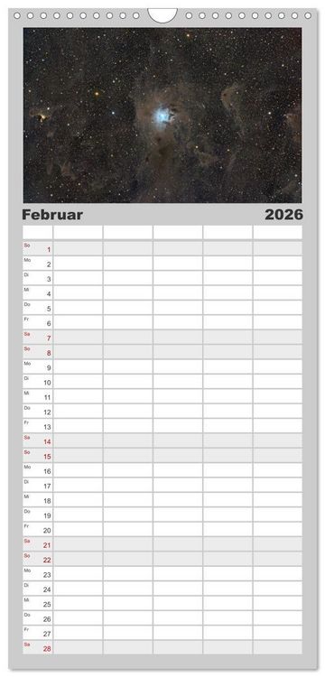 Produktbild: Familienplaner 2026 - Deep Sky Kalender mit 5 Spalten (Wandkalender, 21 x 45 cm) CALVENDO