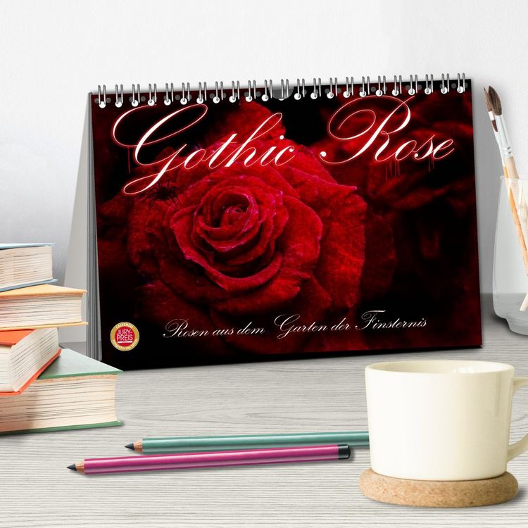 Produktbild: Gothic Rose - Rosen aus dem Garten der Finsternis (Tischkalender 2026 DIN A5 quer), CALVENDO Monatskalender