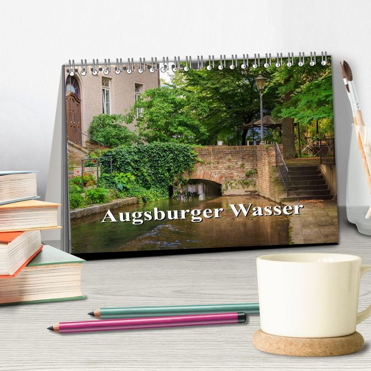 Produktbild: Augsburger Wasser (Tischkalender 2026 DIN A5 quer), CALVENDO Monatskalender