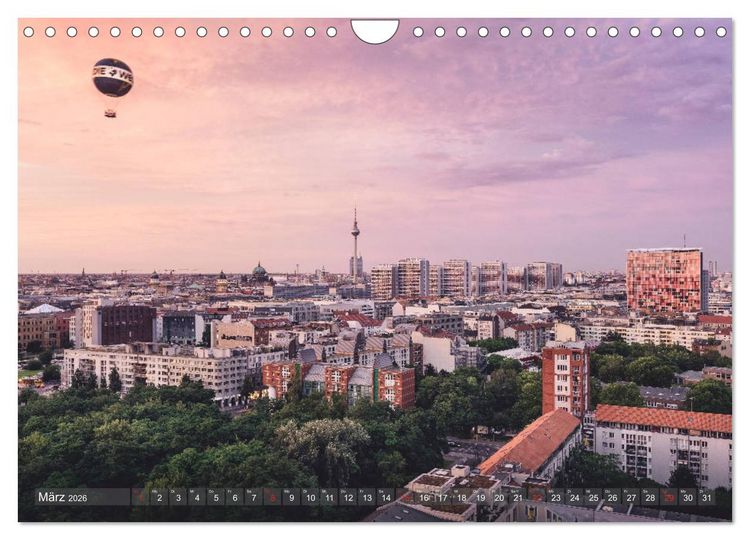 Produktbild: Berlin von oben (Wandkalender 2026 DIN A4 quer), CALVENDO Monatskalender
