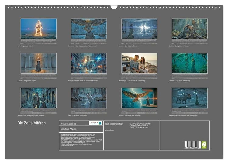 Produktbild: Die Zeus-Aff&auml;ren (Wandkalender 2027 DIN A2 quer), CALVENDO Monatskalender