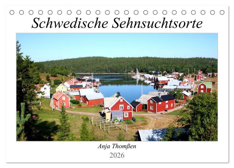 Produktbild: Schwedische Sehnsuchtsorte (Tischkalender 2026 DIN A5 quer), CALVENDO Monatskalender