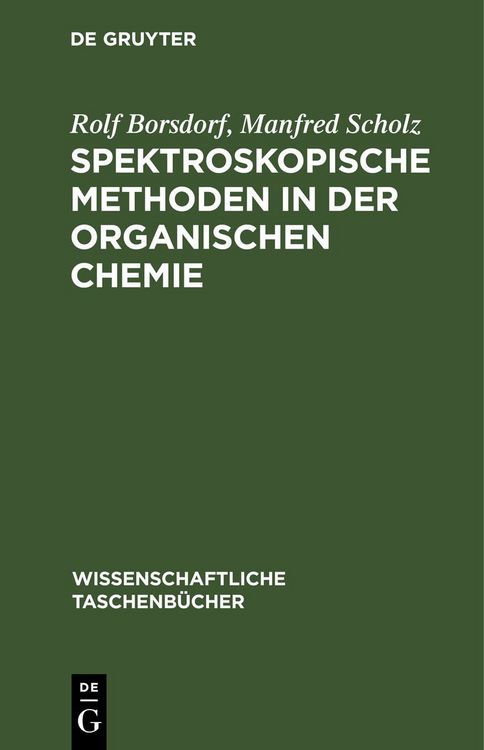 Produktbild: Spektroskopische Methoden in der organischen Chemie
