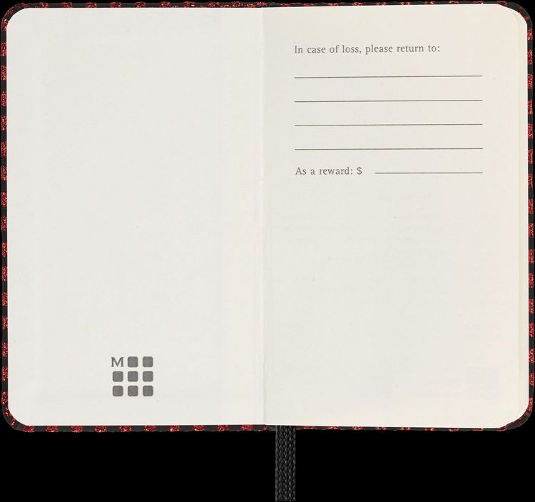 Produktbild: Moleskine Shine Notizbuch, XS, Blanko, rot