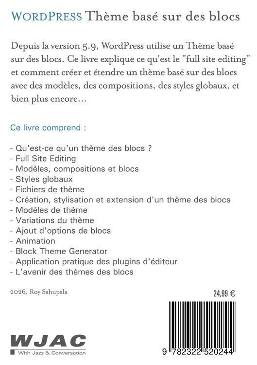 Produktbild: WordPress Th&egrave;me bas&eacute; sur des blocs