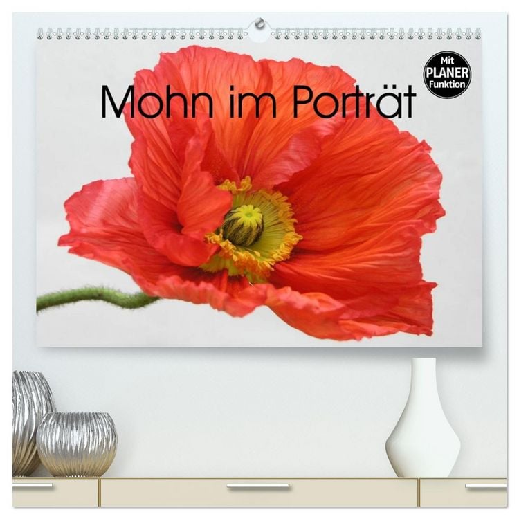 Produktbild: Mohn im Portr&auml;t (hochwertiger Premium Wandkalender 2026 DIN A2 quer), Kunstdruck in Hochglanz