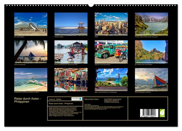 Produktbild: Reise durch Asien - Philippinen (hochwertiger Premium Wandkalender 2026 DIN A2 quer), Kunstdruck in Hochglanz