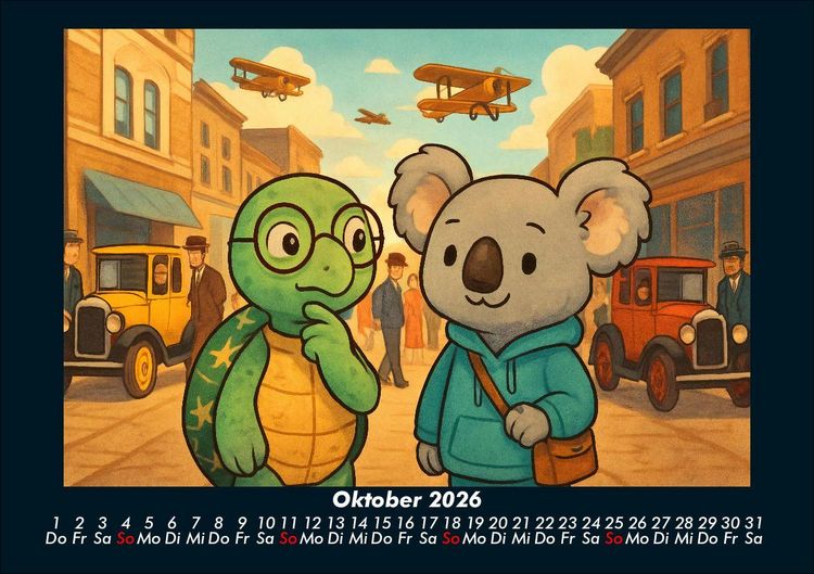 Produktbild: Taz & Kiki - Eine Reise durch die Zeit 2026 Fotokalender DIN A5