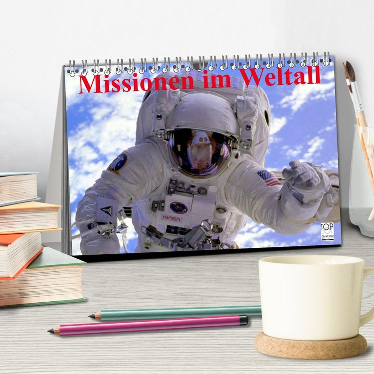 Produktbild: Missionen im Weltall (Tischkalender 2026 DIN A5 quer), CALVENDO Monatskalender