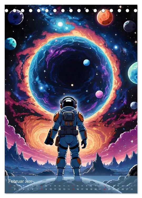Produktbild: Weltraumtr&auml;ume (Tischkalender 2026 DIN A5 hoch), CALVENDO Monatskalender