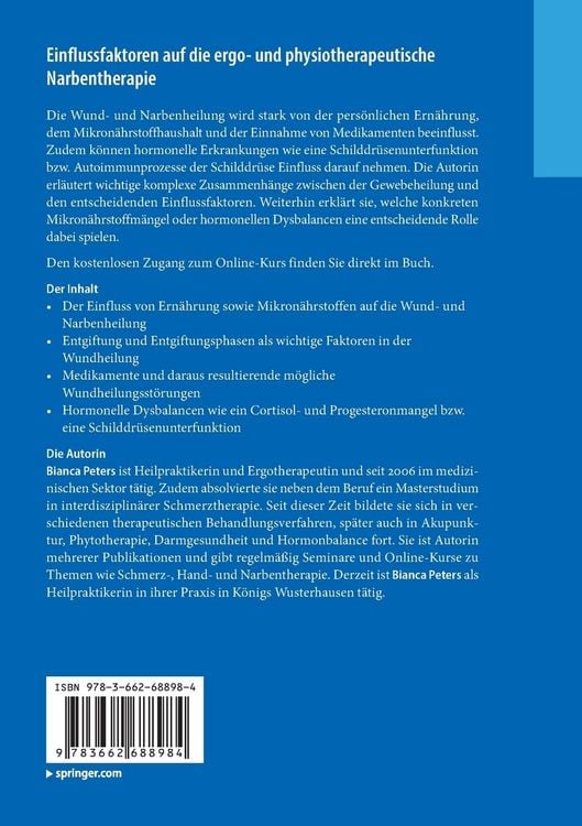 Produktbild: Einflussfaktoren auf die ergo- und physiotherapeutische Narbentherapie