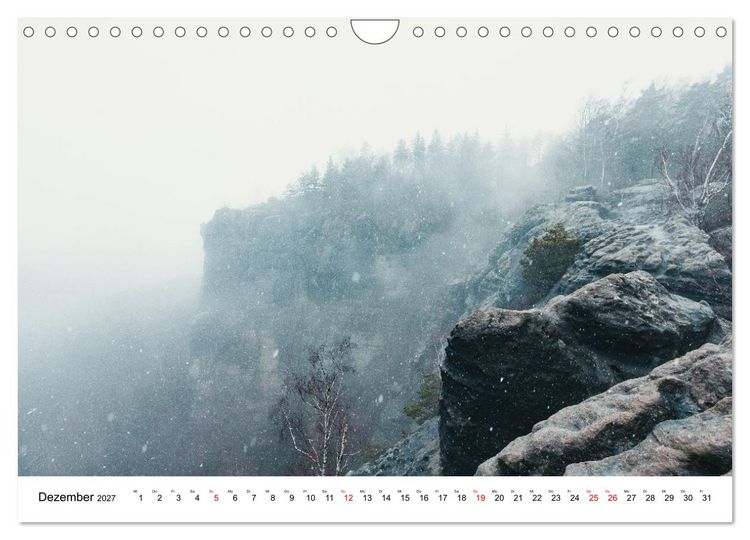 Produktbild: S&auml;chsische Schweiz - Das Elbsandsteingebirge (Wandkalender 2027 DIN A4 quer), CALVENDO Monatskalender