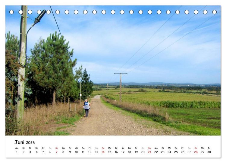 Produktbild: Jakobsweg - Camino Finisterre (Tischkalender 2026 DIN A5 quer), CALVENDO Monatskalender