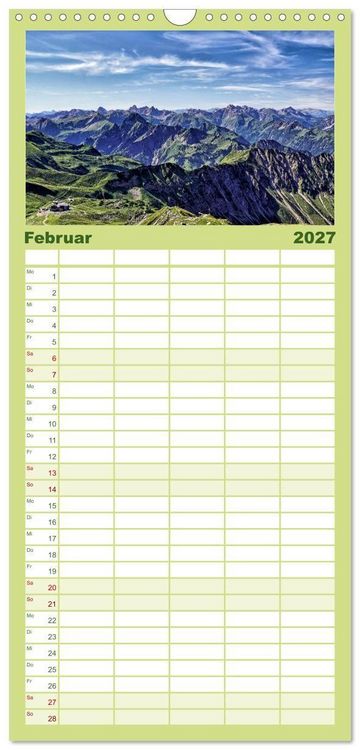 Produktbild: Familienplaner 2027 - Allg&auml;u - Natur pur mit 5 Spalten (Wandkalender, 21 x 45 cm) CALVENDO