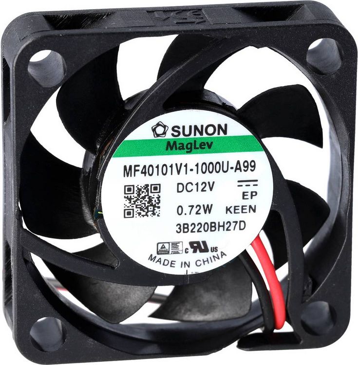 Produktbild: Sunon EF40101B1-1000U-A99 Axiall&uuml;fter 12 V/DC 13.58 m&sup3;/h (L x B x H) 10 x 40 x 40mm