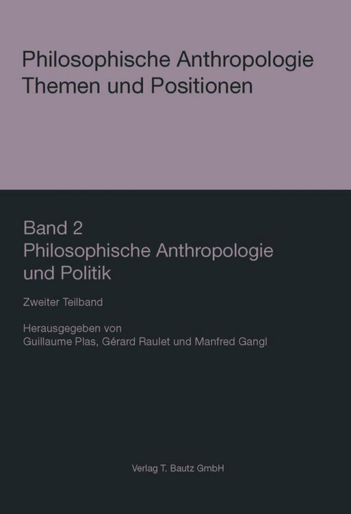 Produktbild: Philosophische Anthropologie und Politik